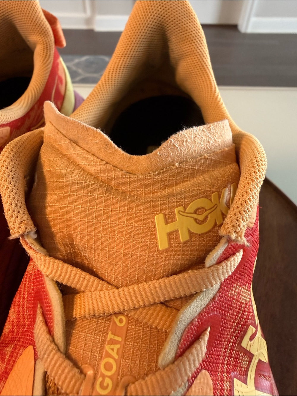 Hoka Women's Orange Red Speedgoat 6 Trail Running Shoe Size 8.5 - Picture 6 of 11
